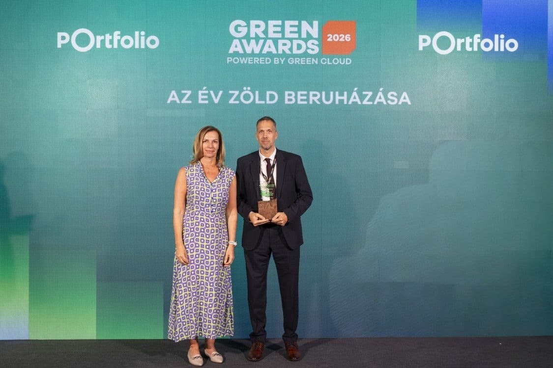 Receiving the Green Investment of the Year award at the Green Awards 2026.