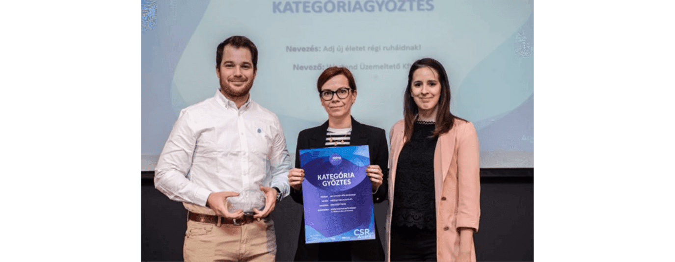 CSR díjat nyert a ReStore, a Westend használtruha-gyűjtő projektje!
